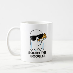 Ljud Boogle Funny Ghost Bugle Pun Kaffemugg