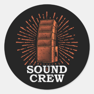 LJUD CREW Audio Technician Ljud Guy Ljud Runt Klistermärke