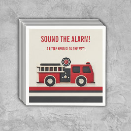 Ljud den minimalistiska brandgubbskuvret för larmm pappersservett