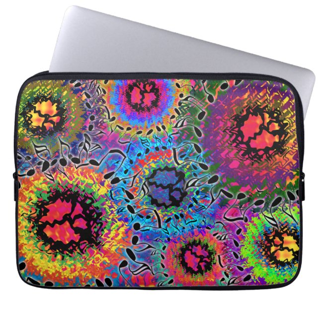 Ljud färgar Psychedelic Laptop Sleeve (Framsidan)
