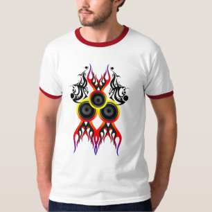 Ljud flammar T-tröja T-shirt