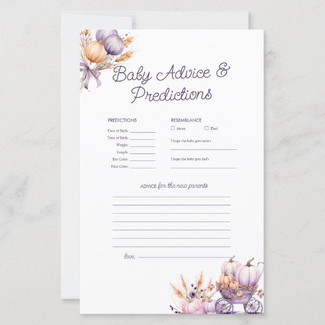 Ljud för lila Pumpkin-förutsägelse, babyvisningssp (Framsida)