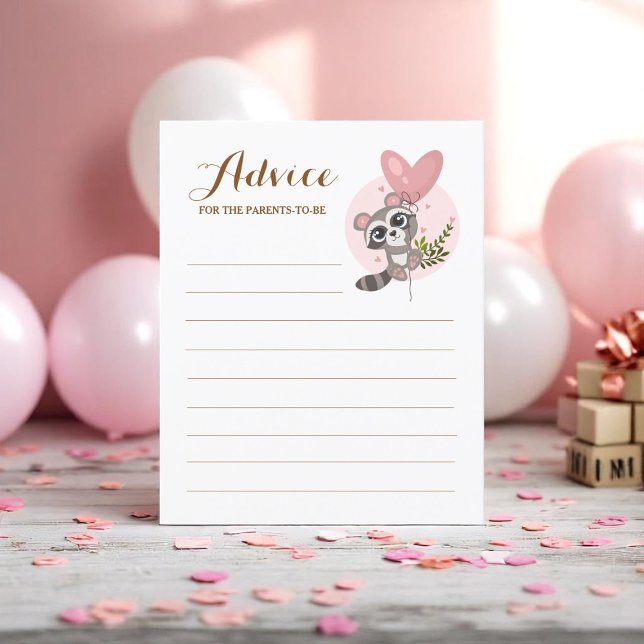 Ljud för spädbarnshuggare för cute Raccoon-spel fö (Cute Raccoon Baby Shower Game Advice For Parents)