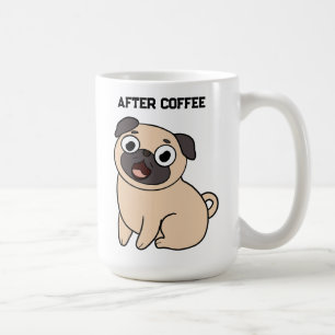Ljud före kaffe efter kaffe Pug Mugg