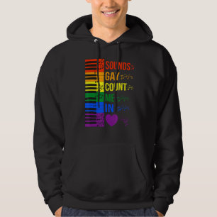 Ljud Gay Count mig i Lgbtq Tangentbord och Piano M Hoodie