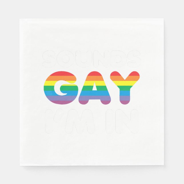 Ljud Gay I är i HBT-Pride Gift Pappersservett (Framsidan)
