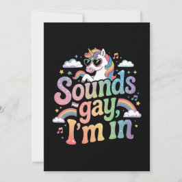Ljud gay I är i HBT-pridets regnbågsunicorn Inbjudningar