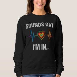 Ljud Gay I är i Heartaten Rainbow Lgbt Gay Prid T Shirt