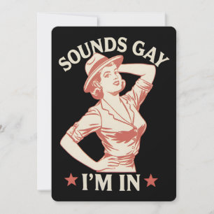 Ljud Gay I är i Lesbisk Cowgirl Howdy HGBTQ Inbjudningar