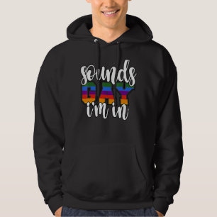 Ljud Gay I är i LGB Pride Rainbow Flagga Hoodie