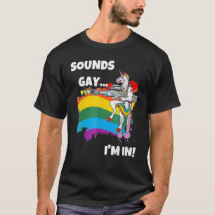 Ljud Gay I är i lgbt Pride månad T Shirt