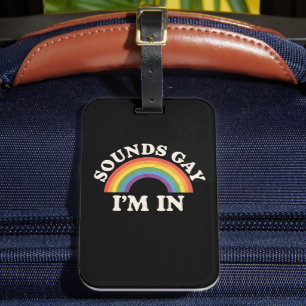 Ljud Gay I är i LGBTQ-Pridet Rainbow Bagagebricka