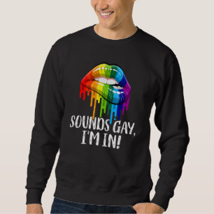 Ljud Gay I är i Pride Lgbt Flagga Rainbow Lång Ärmad Tröja