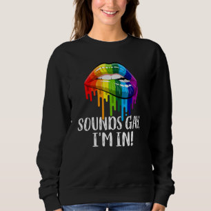 Ljud Gay I är i Pride Lgbt Flagga Rainbow T Shirt