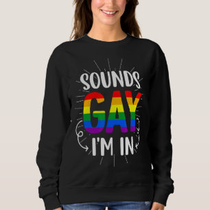 Ljud Gay I är i Pride Lgbt Flagga Rainbow T Shirt