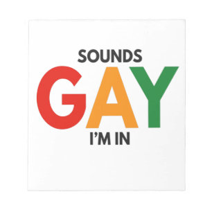 Ljud Gay I är i Pridet Flagga i Pridet Anteckningsblock