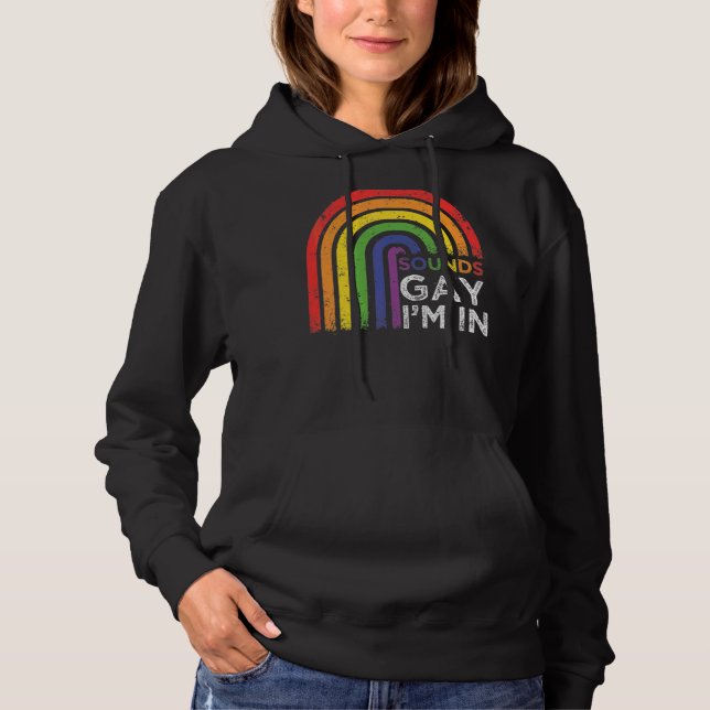 Ljud Gay I är i Pridet Regnbåge T Shirt (Framsida)