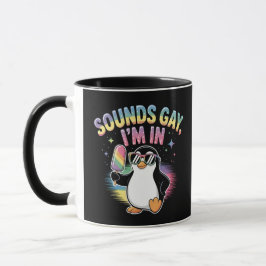 Ljud Gay I är i Pridets månadsdesign - Penguin Mugg