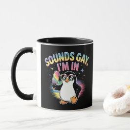 Ljud Gay I är i Pridets månadsdesign - Penguin Mugg