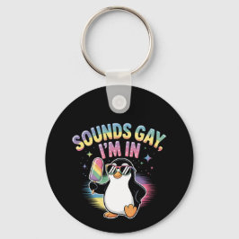Ljud Gay I är i Pridets månadsdesign - Penguin Nyckelring