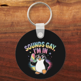 Ljud Gay I är i Pridets månadsdesign - Penguin Nyckelring