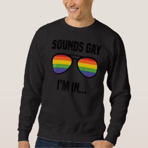 Ljud Gay I är i Regnbåge som stolt stöder utjämnel Lång Ärmad Tröja