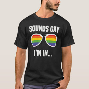 Ljud Gay I är i Regnbågglass Lgbt Flagga Gay Pri T Shirt