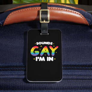 Ljud Gay I är i underbart HBT-Pride Bagagebricka