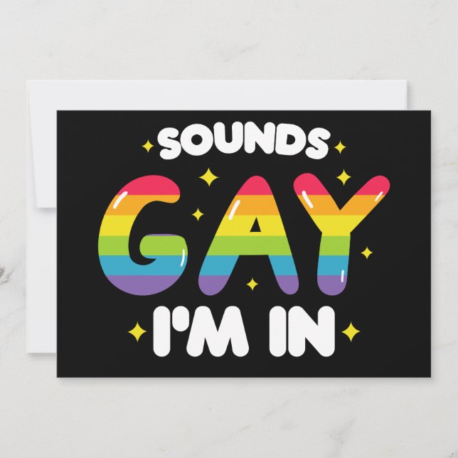 Ljud Gay I är i underbart HBT-Pride Inbjudningar (Framsida)