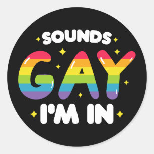 Ljud Gay I är i underbart HBT-Pride Runt Klistermärke