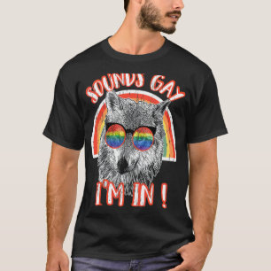 Ljud Gay I är i Varg Rainbow Sunglasses Lgbt Pri T Shirt