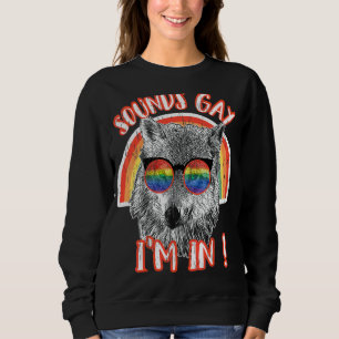 Ljud Gay I är i Varg Rainbow Sunglasses Lgbt Pri T Shirt