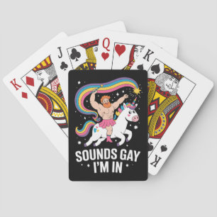 Ljud Gay I är på en man som bär HBT-Q Casinokort