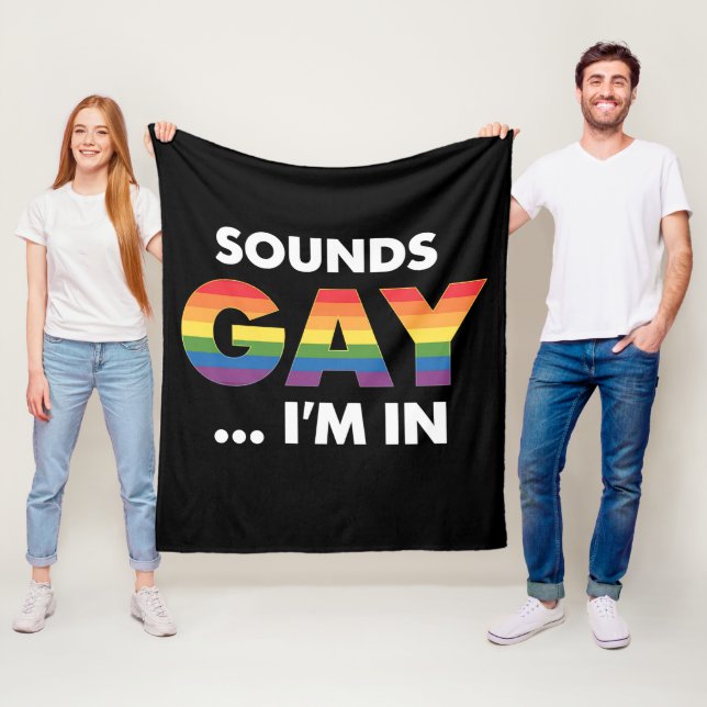 Ljud Gay I är Rainbow LGBTQ Pride Fleecefilt (På plats)