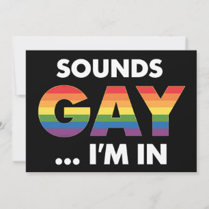 Ljud Gay I är Rainbow LGBTQ Pride Inbjudningar
