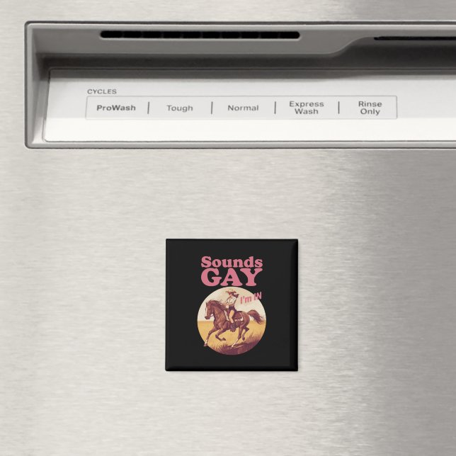 Ljud Gay I befinner sig i Lesbiskens Westerna Prid Magnet (In Situ (Dishwasher))