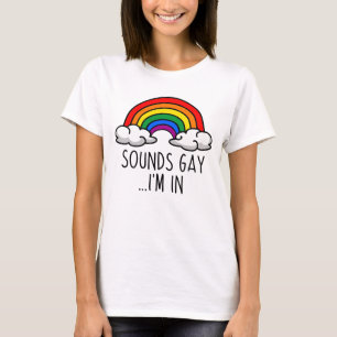 LJUD GAY I, Cute Rainbow T Shirt