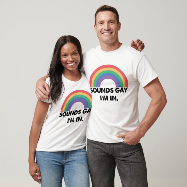 Ljud Gay II i Pridet för regnbåge Månad Gay T Shirt (Unisex)