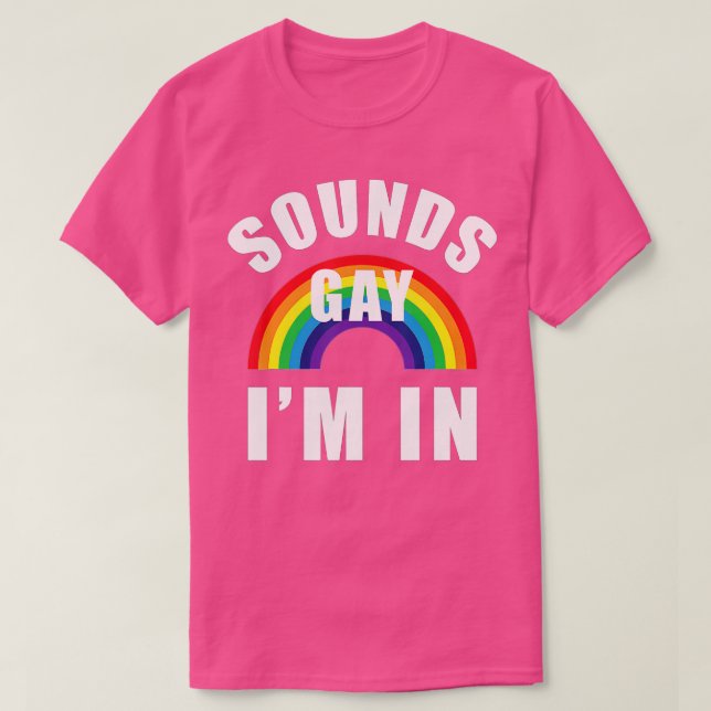 Ljud Gay Im i LGB Gay Lesbisk Bisexual T Shirt (Design framsida)