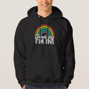 Ljud Gay Im i regnbåge 70-talet, 80-tal Stil Retro Hoodie