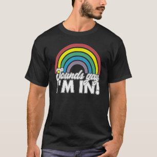 Ljud Gay Im i regnbåge 70-talet, 80-tal Stil Retro T Shirt