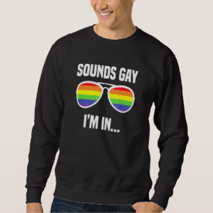 Ljud Gay Im i regnbågssolglasögon Lgbt Pride 2 Lång Ärmad Tröja