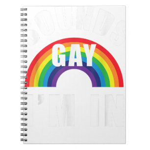 Ljud Gay Im i Shirt Funny HBT Gay Lesbisk Bise Anteckningsbok