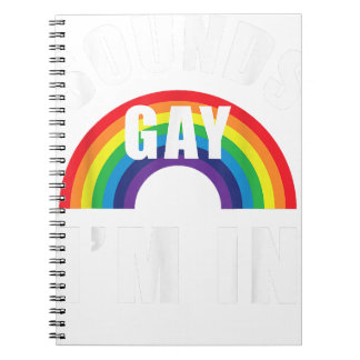 Ljud Gay Im i Shirt Funny HBT Gay Lesbisk Bise Anteckningsbok