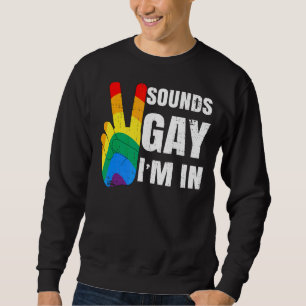 Ljud Gay jag är i Fredsteckenet Lång Ärmad Tröja