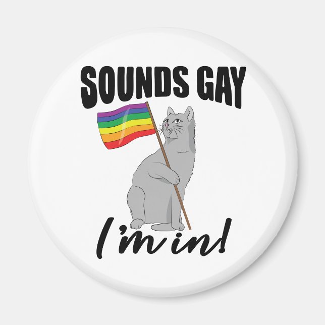 Ljud Gay jag är i katt Magnet (Framsidan)
