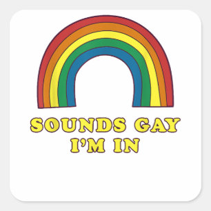 Ljud Gay jag är i Kopia Fyrkantigt Klistermärke