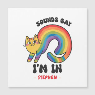 Ljud Gay, jag är i - Pridet Rainbow Cat HGBTQ