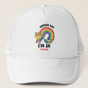Ljud Gay, jag är i - Pridet Rainbow Cat HGBTQ Keps