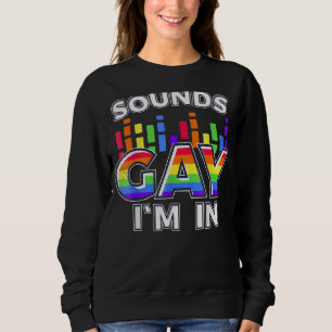 Ljud Gay jag är med regnbåge Flagga för Pride T Shirt